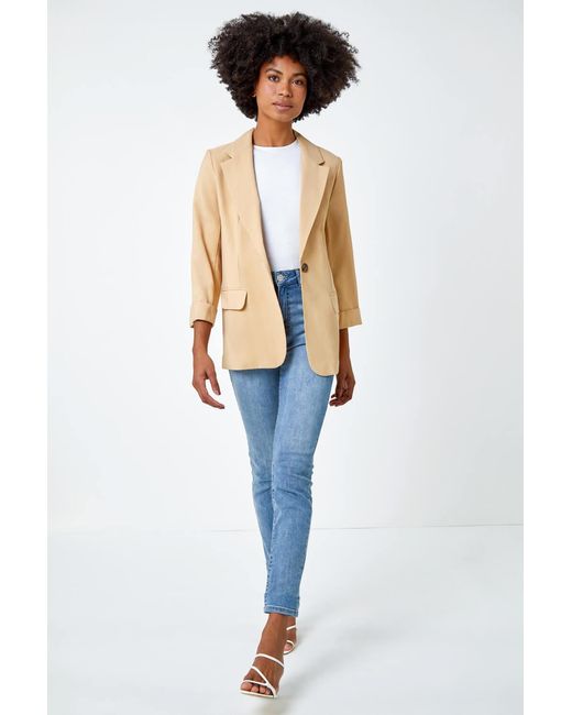 Roman Black Single Breasted Button Blazer