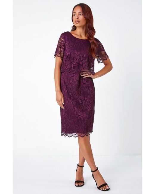 Purple Lace Dress Roman Originals Purple Dress Roman Petite