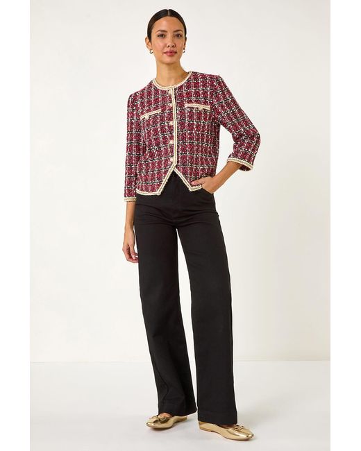 Roman Textured Check Pocket Jacket
