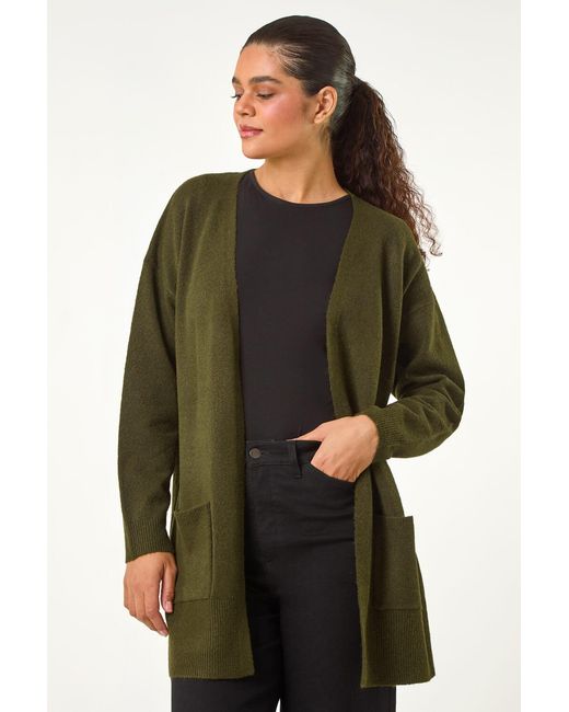 Roman Black Soft Knit Longline Cardigan