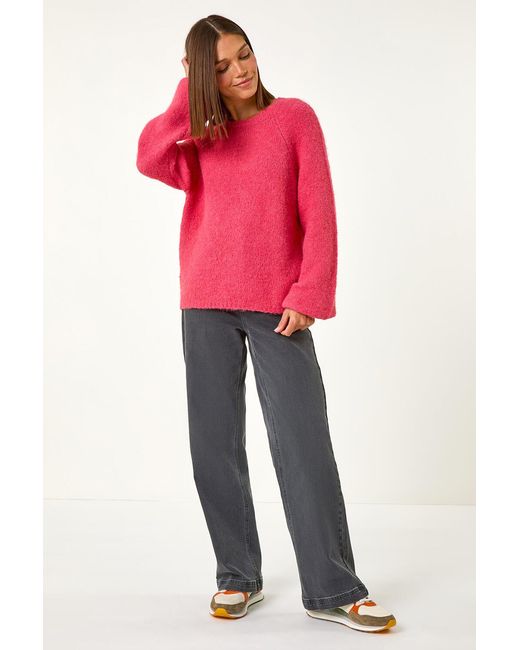 Roman Pink Soft Knit Blouson Jumper
