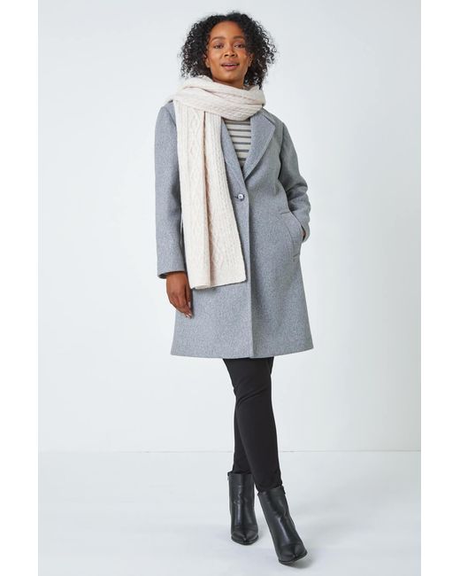 Roman Petite Blue Smart Longline Coat