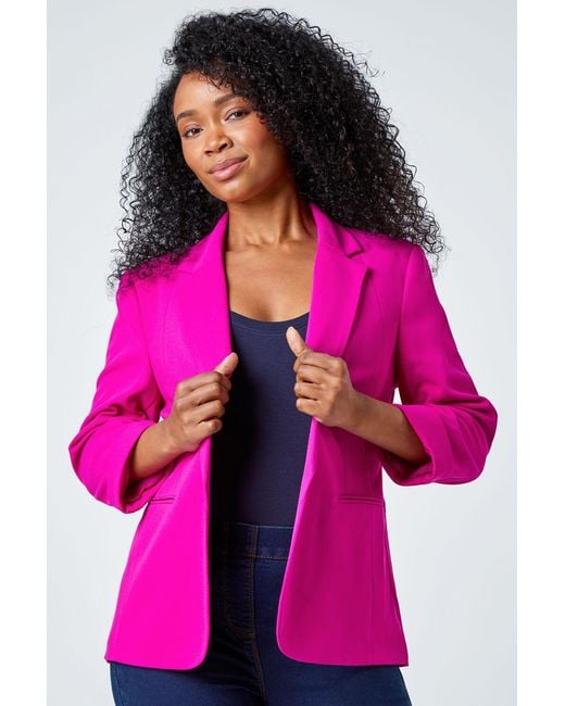 Roman Petite Pink Classic Stretch Blazer