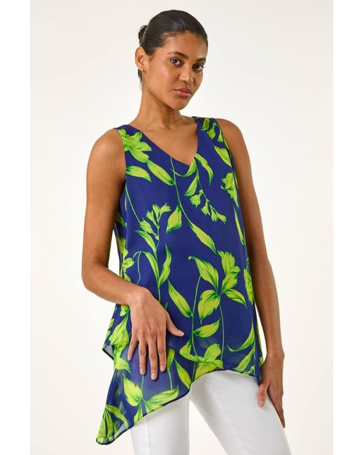 Roman White Floral Print Wrap Overlay Top