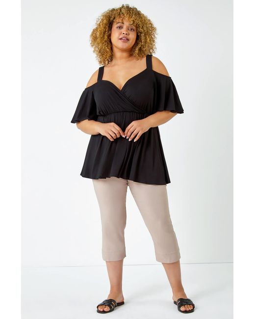 Roman Curve Multicolor Cropped Stretch Trouser
