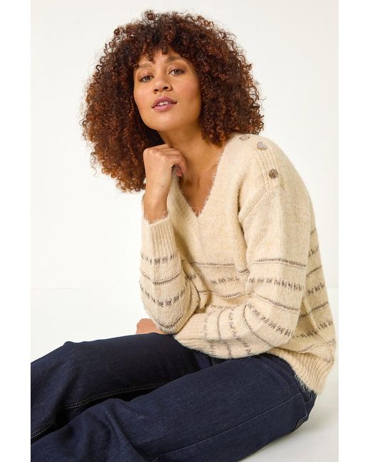 Roman Natural Shimmer Detail Knit Jumper