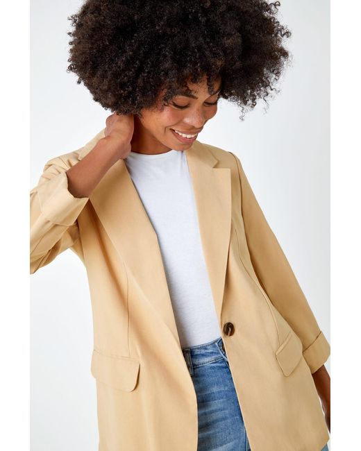 Roman Black Single Breasted Button Blazer