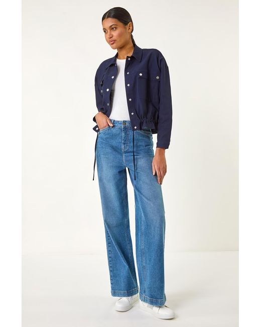 Roman Blue Utility Collared Pocket Jacket