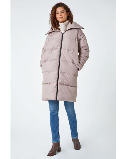 Roman Natural Longline Padded Coat