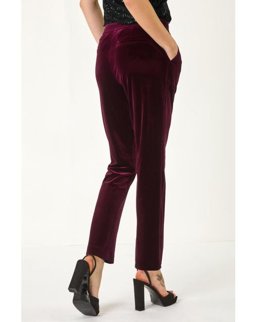 D.u.s.k Red Velvet Cigarette Stretch Trouser