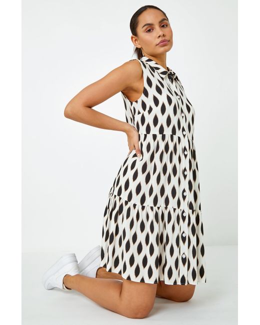 D.u.s.k White Spot Button Through Shirt Dress
