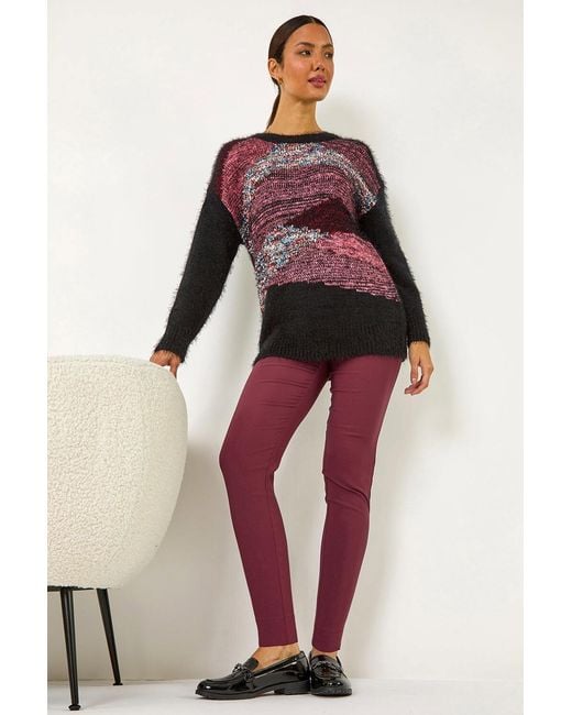 Roman Red Fleece Lined Stretch Bengaline Trouser