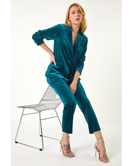 D.u.s.k Blue Velvet Cigarette Stretch Trouser