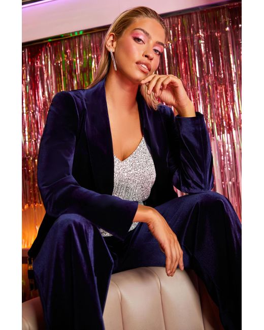 Stretch velvet hotsell blazer