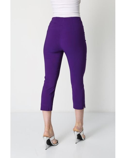 Roman Purple Cropped Stretch Trouser