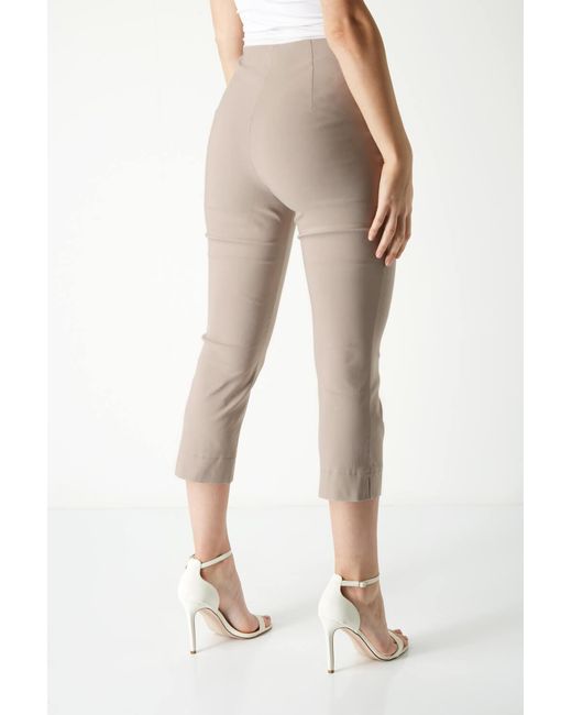 Roman Multicolor Cropped Stretch Holiday Capri Trousers