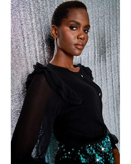Black frill jumper cheap