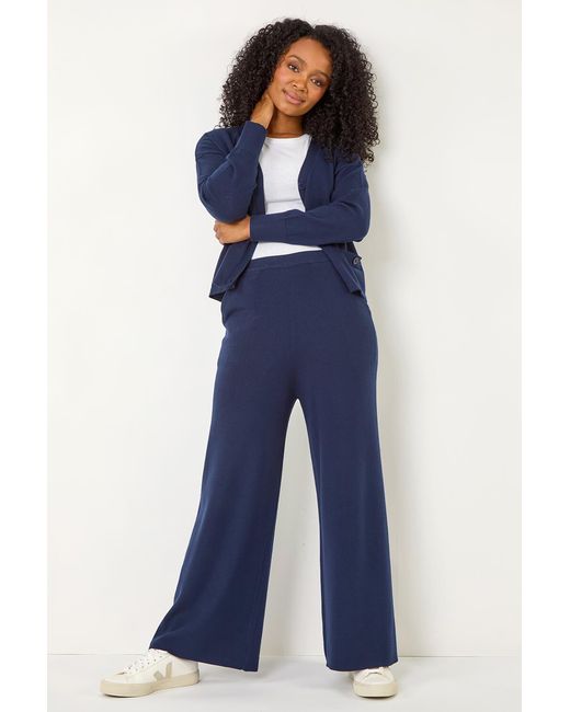 Roman Petite Blue Knitted Trouser