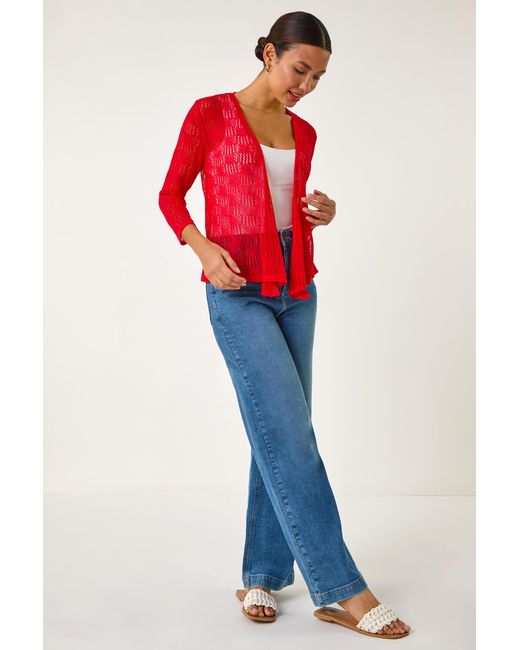 Roman Textured Light Knit Shrug