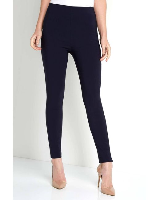 Roman Blue Full Length Stretch Fit Straight Leg Tapered Formal Trousers
