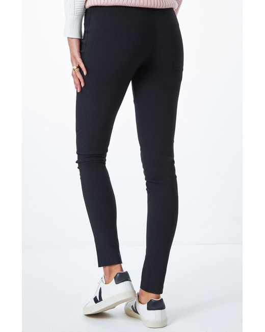 Roman Black Elastic Waist 31" Full Length Stretch Trouser