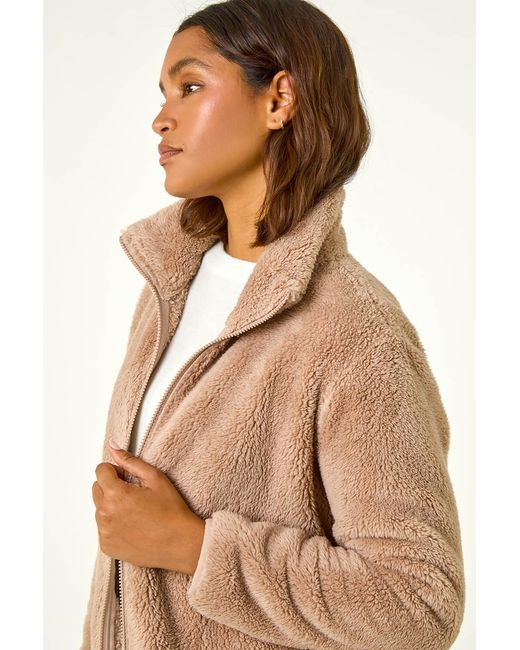 Roman Brown Soft Sherpa Fleece Jacket