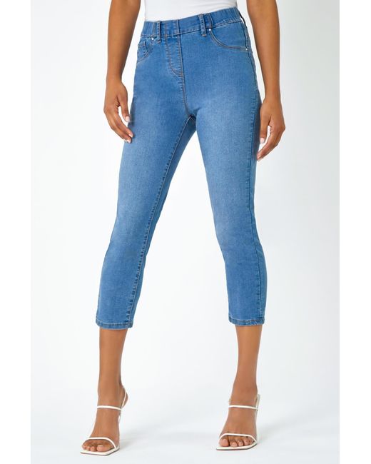Roman Multicolor Cropped Stretch Denim Jegging