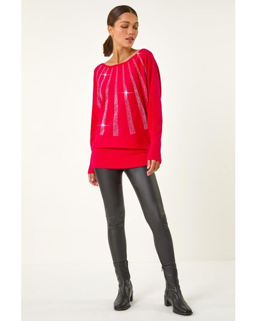 Roman Red Sunray Hotfix Soft Knit Jumper
