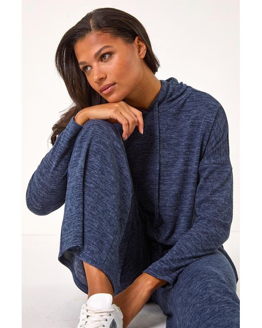Roman Blue Soft Touch Wide Leg Trousers