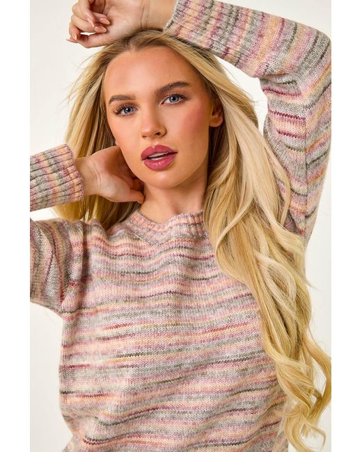 Roman Petite Brown Space Dye Knitted Jumper