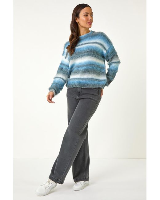 Roman Blue Ombre Stripe Knit Jumper