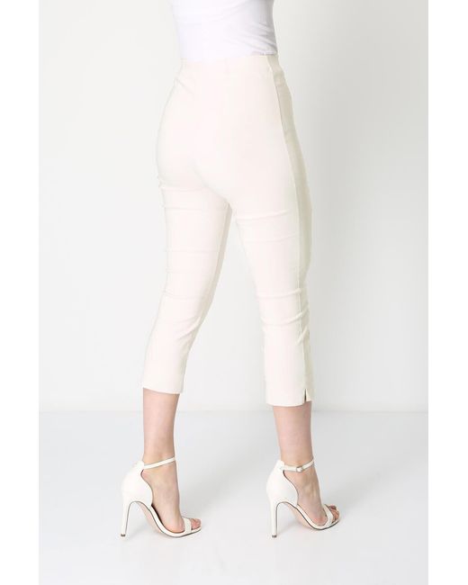 Roman White Cropped Stretch Trouser