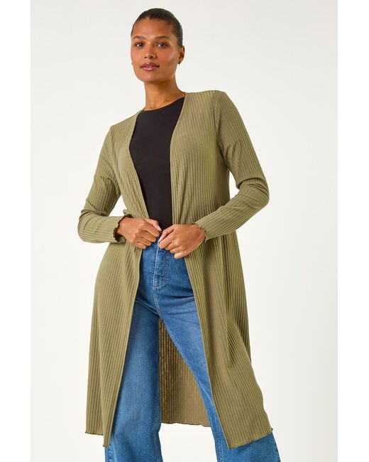 Roman Blue Longline Snit Cardigan