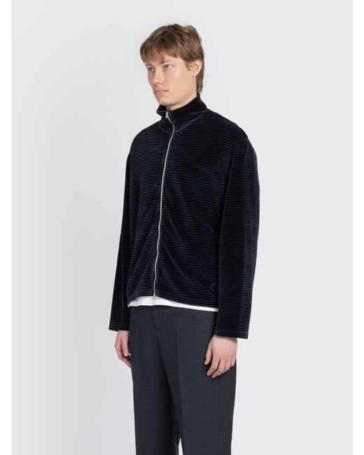 Our Legacy Shrunken Fullzip Polo in Blue for Men | Lyst