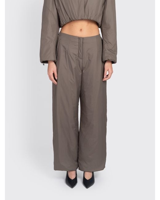 Amomento Women's Brown Padded Volume Pants