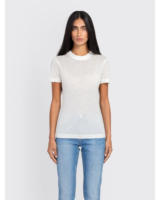 Filippa K White Lyocell Cashmere Tee