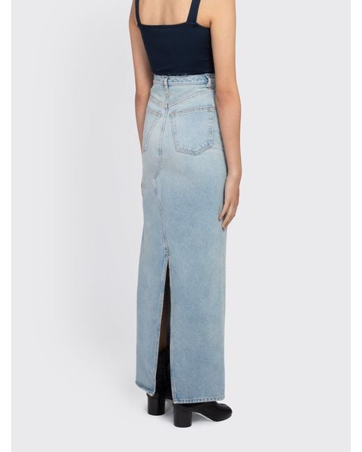 Maison Margiela Blue Mm6 Denim Long Skirt
