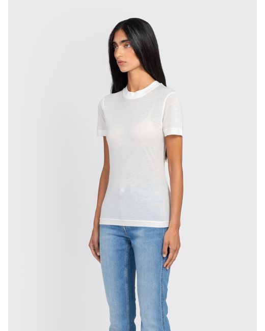 Filippa K White Lyocell Cashmere Tee