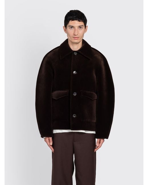 Séfr Black Circulo Plush Jacket for men