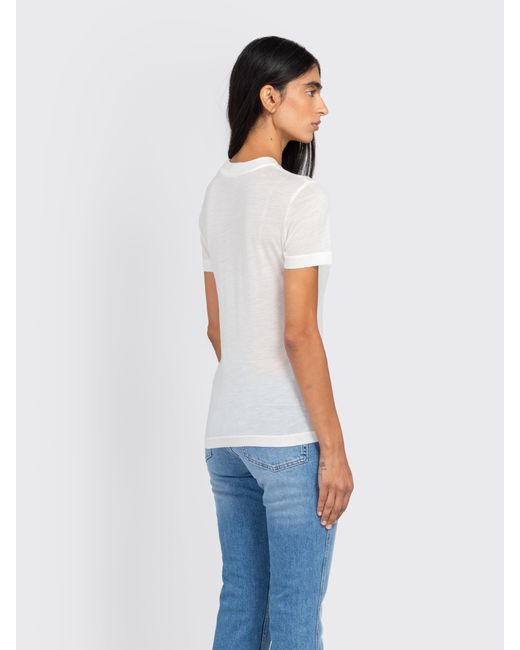 Filippa K White Lyocell Cashmere Tee