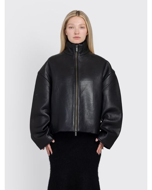 Remain Black Bonded Leather Jacket