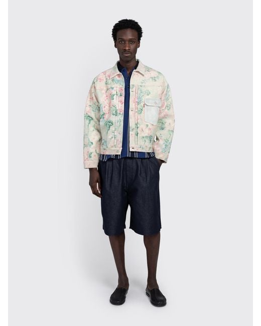 Junya Watanabe White Levi's Roses Type 1 Jacket for men