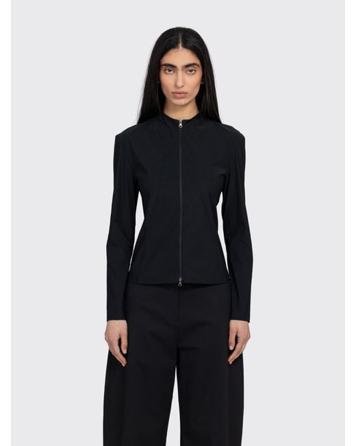 Amomento Blue Slim Fit Zip Up Jumper