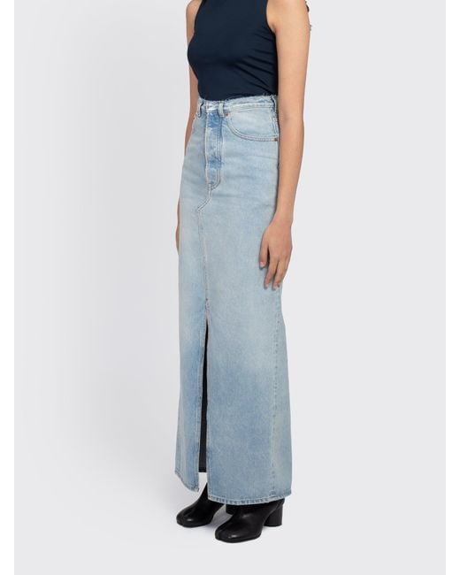 Maison Margiela Blue Mm6 Denim Long Skirt