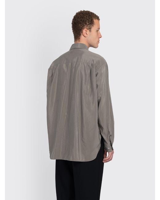 Ssstein Silk Nylon Oversized Down Pat Shirt in Gray for Men | Lyst