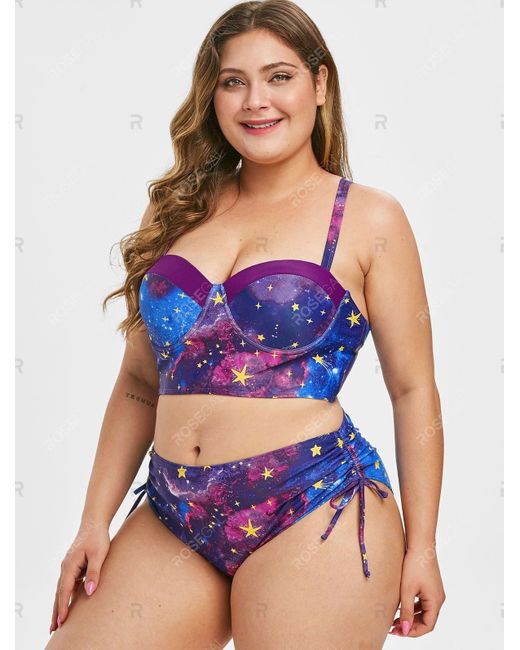 plus size galaxy swimsuit