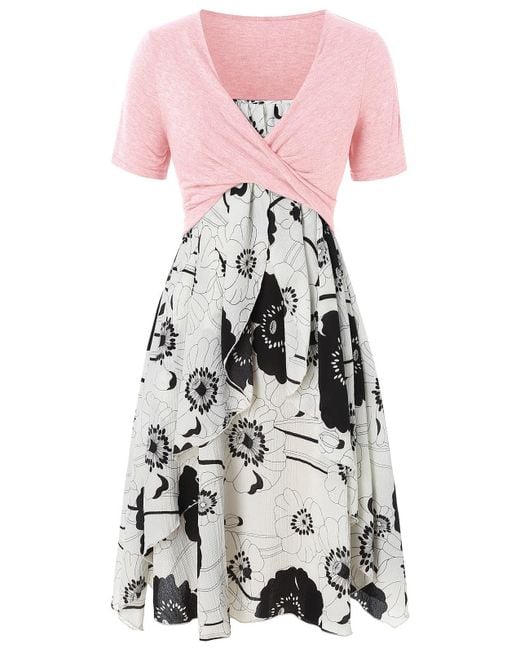 crop top layered dress