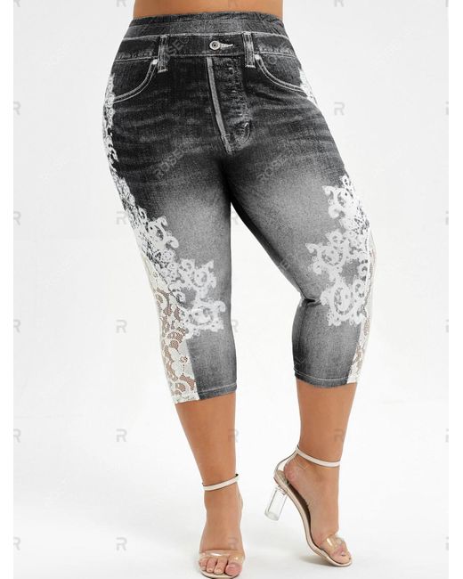 black capri jeggings