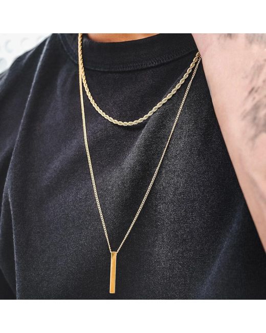 Rope Necklace Set (24kt Gold 