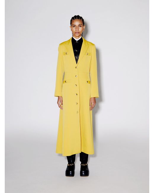 yellow maxi coats